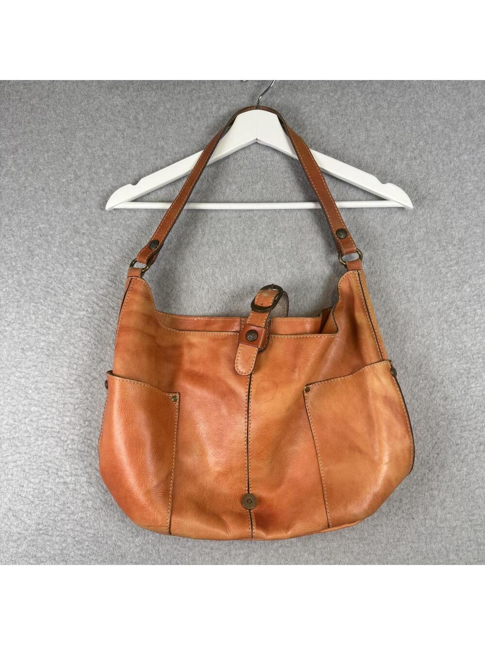 Patricia Nash Hobo Heritage Brown Leather Large Shoulder Bag